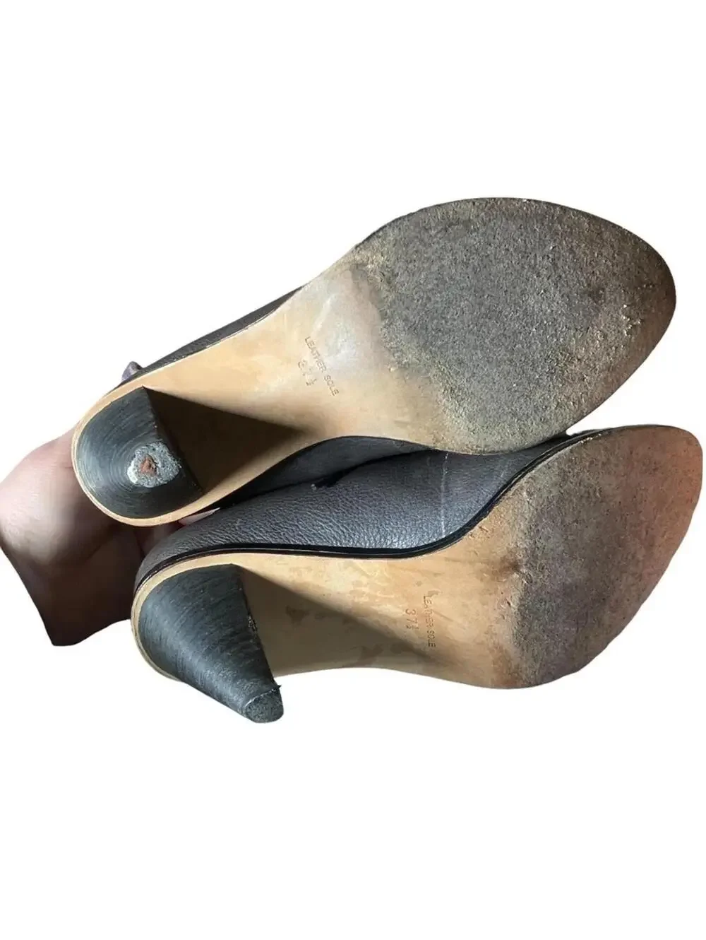 Plenty by Tracy Reese Wayne Oxford Heels 7 37.5 Gray Black Lace Up Bootie Retro